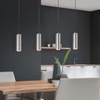 Lámpara colgante moderna níquel, Kaso