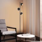 Lámpara de pie moderna negra, Prato, con interruptor