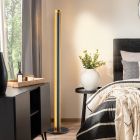 Lámpara de pie moderna negra, Baruch, 15W, 3000K LED, con interruptor