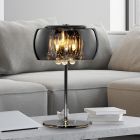 Lámpara de mesa moderna cromada, Capucine, con interruptor