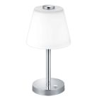 Lámpara de mesa moderna cromada, Liv, 4W, 3000K LED, con interruptor