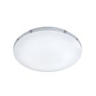 Lámpara de techo baño de plástico cromada, Brunella, 18W, 3000K LED, IP44