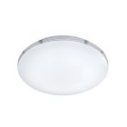 Lámpara de techo baño de plástico cromada, Brunella, 24W, 3000K LED, IP44