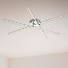 Plafón de techo diseño níquel, Gottrup, 8,5W, 3000K LED