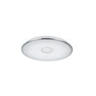 Plafón de techo de vidrio cromado, Yailee, 100W, ajustable entre luz blanco cálido y frío LED, con mando a distancia