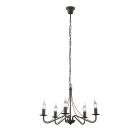 Lámpara de araña antigua color óxido, Jared