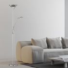 Lámpara de pie moderna negra, Aiden, 20W, 3000K LED, con interruptor