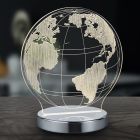 Lámpara de mesa diseño cromada, Berfin, 7W, ajustable entre luz blanco cálido y frío LED, con interruptor