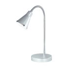 Flexo de plástico gris, Taimi, 3,8W, 3000K LED, con interruptor