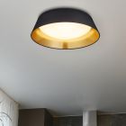 Plafón de techo moderno negro, Gjern, 18W, 3000K LED