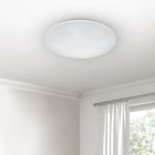 Plafón de techo moderno blanco, Gilleleje, 27W, ajustable entre luz blanco cálido y frío LED, con mando a distancia