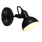 Foco de pared industrial negro, Kibek