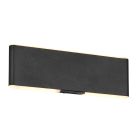 Aplique up down moderno negro, Zwier, 2W, ajustable entre luz blanco cálido y frío LED, con interruptor