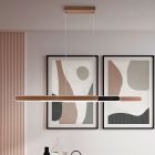 Lámpara colgante diseño latón, Dwayn, 48W, ajustable entre luz blanco cálido y frío LED, con regulador táctil