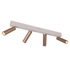 Foco de techo moderno marrón, Smail, 5,5W, white switch LED, regulable en 3 pasos