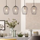 Lámpara colgante industrial negra, Dilano