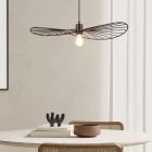 Lámpara colgante industrial negra, Dejan