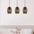 Lámpara colgante moderna negra, Delana