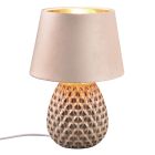 Lámpara de mesa de cerámica beige, Anderson, con interruptor