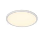 Plafón de techo moderno blanco, Jeltje, 18W, ajustable entre luz blanco cálido y frío LED, con mando a distancia