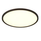 Plafón de techo moderno negro, Jeltje, 22W, ajustable entre luz blanco cálido y frío LED, con mando a distancia