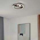 Plafón de techo diseño negro, Jantuano, 22W, 3000K LED