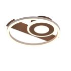 Plafón de techo diseño marrón, Jantuano, 22W, 3000K LED