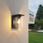 Aplique exterior con sensor crepuscular moderno negro, Yves, IP44