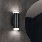 Aplique baño moderno negro, Spjald, 4W, 3000K LED, IP44