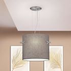 Lámpara colgante de metal gris, Myke