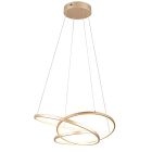 Lámpara colgante diseño dorada, Teodore, 34W, white switch LED, regulable en 3 pasos