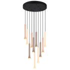 Lámpara colgante moderna negra, Albartus, 3W, white switch LED, regulable en 3 pasos