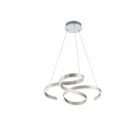 Lámpara colgante moderna plateada, Davu, 52W, 3000K LED