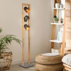 Lámpara de pie de lectura vintage níquel, Keira, con interruptor