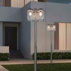 Lámpara de pie exterior con sensor crepuscular moderna antracita, Sambesi, IP44