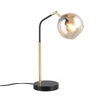 Lámpara de mesa diseño dorada, Rahma, con interruptor