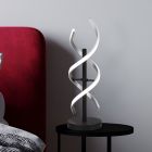 Lámpara de mesa diseño cromada, Sylvian, 20W, ajustable entre luz blanco cálido y frío LED, con regulador táctil