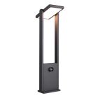 Lámpara de pie solar exterior moderna antracita, Maku, 5W, white switch LED, IP65