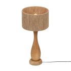 Lámpara de mesa rústica madera, Mucahit, con interruptor