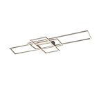 Plafón de techo moderno níquel, Retan, 60W, ajustable entre luz blanco cálido y frío LED, con mando a distancia