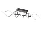 Lámpara de techo diseño cromada, Sylvian, 41W, ajustable entre luz blanco cálido y frío LED, regulable en 3 pasos