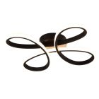 Lámpara de techo diseño negra, Vikash, 25W, 3000K LED, regulable en 3 pasos