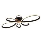 Lámpara de techo diseño negra, Vikash, 32W, 3000K LED, regulable en 3 pasos