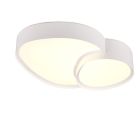 Lámpara de techo de metal blanca, Merwin, 21W, ajustable entre luz blanco cálido y frío LED, con mando a distancia