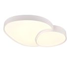 Lámpara de techo de metal blanca, Merwin, 51W, ajustable entre luz blanco cálido y frío LED, con mando a distancia