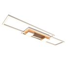 Plafón de techo diseño marrón, Sohaib, 37W, ajustable entre luz blanco cálido y frío LED, regulable en 3 pasos