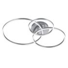 Plafón de techo moderno níquel, Elze, 28W, RGBW LED, con mando a distancia