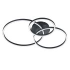 Plafón de techo moderno negro, Elze, 28W, RGBW LED, con mando a distancia