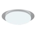 Lámpara de techo baño moderna blanca, Marlena, 12W, 4000K LED, IP44, con mando a distancia