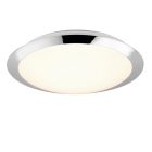 Lámpara de techo baño de plástico cromada, Ronan, 12W, 3000K LED, IP44